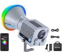 NEEWER 60W Mini COB Vidéo Light, éclairage LED RGB Portatif Contr?Le APP/2,4G/Panneau 18 Scènes 8700Lux/1m 2700-6500K CRI97+ éclairage Continu Réglable pour Enregistrement Vidéo Streaming, HS60C