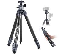 NEEWER 62" LITETRIP Trépied de Voyage,Fibre Carbone avec Tête Panoramique Amovible à 360°,Axe Central, Boucle à Bascule Rapide,Charge 10 kg,Plaque Arca QR Compatible avec Peak Design Capture V3,LT34