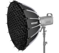 NEEWER 65cm Softbox Parabolique Installation et Pliage Rapide,avec Diffuseurs/Grille Nid d'Abeillec,Compatible avec Aputure 120d Dôme de Lumière Godox sl60w NEEWER RGB CB60 et Lampes à Monture Bowens