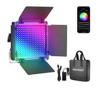 NEEWER 660PRO RGB LED Lumière Vidéo avec Contrôle APP, 50W Éclairage Vidéo 360 ° Polychrome, CRI 97 avec Support Barndoor/U pour Streaming, Youtube, Webex, Diffusion, Conférence Web, Photographie