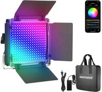 NEEWER 660PRO RGB LED Lumière Vidéo avec Contrôle APP, 50W Éclairage Vidéo 360 ° Polychrome, CRI 97 avec Support Barndoor/U pour Streaming, Youtube, Webex, Diffusion, Conférence Web, Photographie
