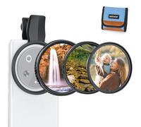 NEEWER 67 mm Variable ND Filter Compatible with Android, Pack of 3 CPL Circular Polarising Filters to Clip+ND2-32+Black 1/4 Diffusion Filter for Phone Camera Lens, Photography Kit, FL-B38