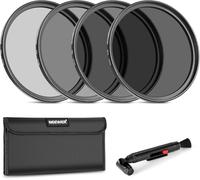 NEEWER 67mm Filtre à densité Neutre ND2 ND4 ND8 ND16 et kit d’Accessoires pour Canon Rebel T5i T4i T3i T2i, EOS 700D 650D 600D 550D 70D 60D 7D DSLR, Pinceau pour Objectif, étui à Filtre