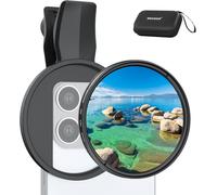 NEEWER 67mm Filtre CPL à Clip Compatible avec iPhone,Polarisant Circulaire Téléphone Objectif Accessoire Photographie Kit Polariseur Compatible avec iPhone 16 15 Pro Max Plus 16e 14 13 mini 12,FL-B23