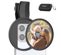 NEEWER 67mm Filtre Diffusion Noir 1/4 à Clipser Compatible avec iPhone,Smartphone Caméra Objectif Accessoire Photographie Filtre Compatible avec iPhone 16 15 Pro Max Plus 16e 14 13 mini 12 11 X,FL-B24