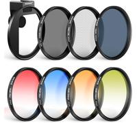 NEEWER 67mm Kit de filtres ND à Clipser avec Griffe Porte Accessoires,Comprenant CPL/ND32/étoile à 6 Branches & 4 Couleur dégradés.Compatible avec iPhone 17,16,16e,15,Samsung Galaxy S25 Ultra & S24.