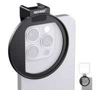 NEEWER Filtre de téléphone 67mm amélioré avec support de griffe froide, bouton de verrouillage, 13mm ouverture, compatible avec iPhone 16 15 Pro Max 15 Plus 14 13 Samsung Galaxy S22 S23 Ultra, LA006