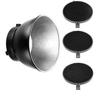 Neewer Diffuseur de réflecteur standard Neewer pour monture Bowens - 18 cm - Avec grille nid d'abeille - Pour éclairage de studio flash stroboscopique - 10/30/50°