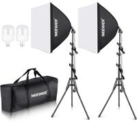 Neewer® 700 W Softbox Professionelle de Photographie 61 x 61 cmavec E27 Douille kit d'éclairage pour Studio Photo de Portraits, Photographie de Produits et vidéo