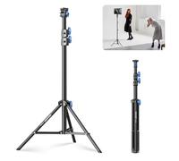 NEEWER 72-155cm Support d'éclairage de Photographie avec Tête Réglable à 180°et 360°, Support de Trépied Vidéo Portable en Aluminium avec Vis 1/4" et Griffe Froide pour Lumière Vidéo LED, Flash,ST155A