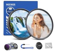NEEWER 77mm Filtre ND Variable 2-400 & Filtre de Diffusion Noir 1/4 pour Effet Cinématographique Brumeux,2PCS Filtres Multicouches à Densité Neutre & Kit de Filtres à Effet d'Objectif Doux et Onirique