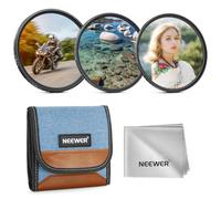 NEEWER 77mm ND Variable (ND2-32) + CPL + 1/4 Filtre de Diffusion Noir (Lot de 3),Accessoires de Photographie pour Objectif avec revêtement AR/AF,Étui de Rangement et Chiffon de Nettoyage