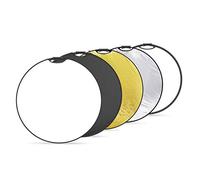 NEEWER 80 cm - Réflecteur de lumière - 5 en 1 - Pliable - Multi Disque - avec Sac - Translucide - Argent, Or, Blanc et Noir - pour Studio de Photographie et éclairage extérieur