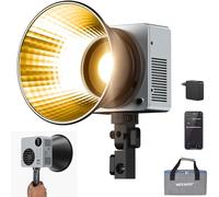 NEEWER 80W Éclairage Vidéo LED avec Batterie 72Wh & Adaptateur PD 100W - Contrôle APP/2,4G, LED COB Bicolore Portable, 25500lx/1m, 2700-6500K, Gradation 0-100%, CRI 95+, 13 Effets de Scène HB80B