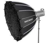 NEEWER 85cm Softbox Parabolique Installation et Pliage Rapide,avec Diffuseurs/Grille Nid d'abeille,Compatible avec Aputure 120d Dôme de Lumière Godox sl60w NEEWER RGB CB60 et Lampes à Monture Bowens