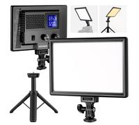 NEEWER 9" Panneau lumineux LED lumière pour appareil photo reflex numérique avec mini trépied, batterie 4000mAh, ports USB Type C, 3200K 5600K CRI95 + 600Lux photographie vidéo streamingt, NL-116AI