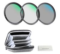 NEEWER 95mm UV CPL ND Kit de filtres avec étui de Rangement Rigide,Verre Optique Multicouche et Monture en Alliage d'aluminium,polarisant Circulaire (CPL) et à densité Neutre(ND4) pour Objectif 95mm