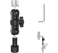 NEEWER Adaptateur de Fixation pour Microphone, Micro Bras Articulé à Double Rotule 360° en Alliage d'Aluminium avec Adaptateur de Vis 1/4"" à 5/8"", Charge Maximale 900g, MS049