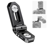 NEEWER Adaptateur Montage d'accessoires Mini-Plaque Pliable en L,vis 1/4", goupille Anti-Torsion Amovible, Compatible avec SmallRig Cage caméra, éclairage LED, transmetteur vidéo sans Fil, UA081