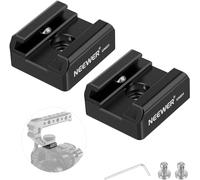 NEEWER Adaptateur Montage de Sabot Froid avec Vis 1/4", 2 Pack Cold Shoe Mount Adaptateur avec Broches Anti Torsion, Coussinets Antidérapants, Compatible avec SmallRig Cage Poignée Supérieure, UA031