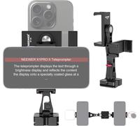 NEEWER Adaptateur Support de Trépied Téléphone en Métal avec Base Arca QR,Support de Pince à Double Clip pour Téléphone Portable Rotatif à 360°avec 4 Sabots Froids Compatible avec iPhone Samsung,SP-08