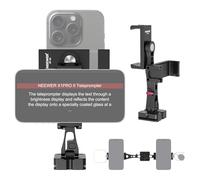 NEEWER Adaptateur Support de Trépied Téléphone en Métal avec Base Arca QR,Support de Pince à Double Clip pour Téléphone Portable Rotatif à 360°avec 4 Sabots Froids Compatible avec iPhone Samsung,SP-08
