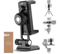 NEEWER Adaptateur Trépied de Téléphone + Arca Type QR Base¿ Cold Shoe¿ Trous 1/4" 3/8"¿ Rotation 360° Inclinaison 180°¿ pour iPhone¿ Samsung Arca Swiss DJI RS 4 Pro 3 2 Stabilisateur¿ SP-18
