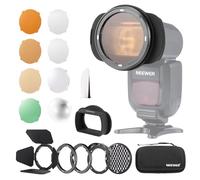 NEEWER Bague d'Adaptation en Silicone pour Flash Tête Carrée avec Accessoire Magnétique pour Flash Tête Ronde Kit Gel Couleur pour Z880 Z760 NW760 NW700 NW620 NW635II TT560 Speedlite Tête Carrée, CRM3