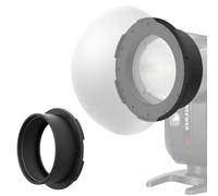 NEEWER Bague d'Adaptation Magnétique pour Flash Rond, Support Magnétique en Silicone, Diffuseur de Lumière, Compatible avec Godox V1/V1 Pro, NEEWER Z1 Z2 Series tête Ronde Flash, CRS13