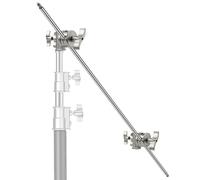 Neewer Barre de Suspension de Poignée d'Extension avec Tête de Poignée de 2 Pièces 127cm pour Support de Lumière, Réflecteur et Autres Equipements pour Photographie(Argent)