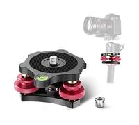 NEEWER Base de la Tête de Trépied, Tête de Roue à 3 Axes en Alliage d'Aluminium de Qualité Aéronautique, Filetage 3/8", Réglage Précis de l'angle de -5° pour la Photographie Panoramique Macro, LP64