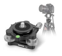 NEEWER Base de Mise à Niveau de Tête du Trépied avec Adaptateur Bol,Tête Métal de Roue à 3 Axes avec Vis de 3/8", +/- 9°Réglage de l'Angle Précis pour Photographie Panoramique Macro,Charge 33 lb, LP66