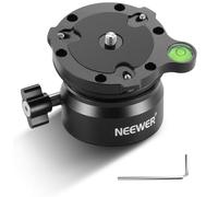 NEEWER Base de nivellement pour trépied (φ60 mm), nivelleur d'appareil Photo, Plaque de tête de trépied réglable en Aluminium avec Inclinaison de -15°/+15°, Niveau à Bulle, vis 6,35 mm