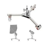 NEEWER Base de Support d'éclairage Robuste en Acier Inoxydable avec Adaptateur Junior vers Baby, Base de Support à roulettes pour Colonne Centrale de Support en C de 1-1/8"(28mm), Charge de 75kg