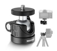 NEEWER BASIC Mini Ball Head, Portable Tripod Head Camera Adapter Mount Screw 1/4 Inch for DSLR Action Cam Phone LED Light Ring Monopod Slider, 4.4 lb Max Load, 360° Swivel 90° Tilt, GM01