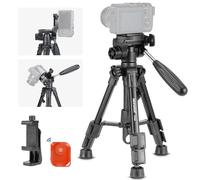 Neewer TP02 Mini trépied de Bureau pour Appareil Photo et téléphone avec tête inclinable à 3 Voies, poignée et télécommande, trépied vidéo Portable en métal avec Plaque de 6 cm pour Appareil Photo