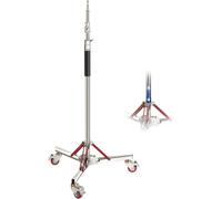 NEEWER BASICS 1,3-3m Trépied d'Éclairage photographique avec roulettes,100 % Acier Inoxydable,Robuste,pour Flash LED,Anneau Lumineux Vidéo,Monolight,Softbox et Réflecteur,Charge maximale 30kg,SC305B