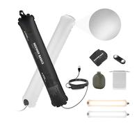 NEEWER Basics 10W Projecteur LED Portable 60cm, Tube Gonflable Bicolore en TPU, 2700K-5600K, CRI95, Câble 1,9m, Alimentation USB A, pour Studio Photo, Enregistrement Vidéo, Streaming, GC10B