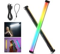 NEEWER Basics 12/21 pouces, baguette lumineuse magnétique RGB, CRI95, intensité réglable, tube lumineux vidéo LED portable 14W avec 51 modes RGB 12 inch
