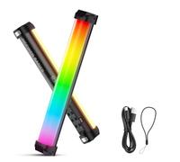 NEEWER Basics 12" Bâton Lumineux LED Magnétique, 2700K/4000K/6500K CRI95 8W Tube Lumiere Dimmable avec 51 Mode RGB 2000mAh pour Youtube TikTok Caméra Streaming Studio Photo Enregistrement Vidéo,SL30