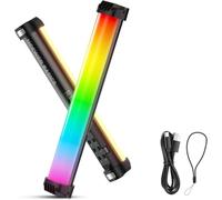 NEEWER Basics 12" Bâton Lumineux LED Magnétique, 2700K/4000K/6500K CRI95 8W Tube Lumiere Dimmable avec 51 Mode RGB 2000mAh pour Youtube TikTok Caméra Streaming Studio Photo Enregistrement Vidéo,SL30