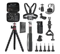 NEEWER BASICS 16 En 1 Kit d'Accessoires Compatible avec DJI OSMO Pocket 3 Creator Combo,Mini Trépied Bâton Sangle Poitrine Adaptateur Extension Magnétique de Cou Alpinisme Cyclisme Vlog Dual Cam,GP-52