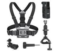 NEEWER Basics 5 en 1 Kit d'Accessoires Compatible avec DJI OSMO Pocket 3, Harnais Poitrine, Support Vélo en Alliage d'Aluminium avec Adaptateur d'Extension pour Tournage Vidéo d'action à Vélo, GP-69