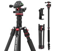 NEEWER Basics Trépied Monopode de Voyage pour Appareil Photo, Support Compact et Léger pour Téléphone Portable DSLR (72''), Rotule Arca, Compatible avec iPhone Vidéo, Charge Maximale 6kg, TP14B