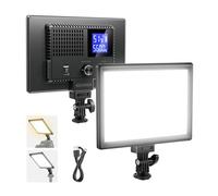 NEEWER BASICS 9" Panneau lumineux LED, 3200-5600K,Éclairage latéral réglable, IRC 95+, 800lux,4000mAh, Rechargeable, pour enregistrement vidéo, streaming, selfie, vlog, photographie en studio, NL-120B