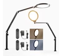 NEEWER Basics Anneau Lumineux 18W 7'' avec Support de Bureau/Pince C,Pack de 2,Intensité Variable 3000K-6500K,éclairage Circulaire LED Plein écran pour Vidéoconférence,Streaming,Selfies Téléphone,R18