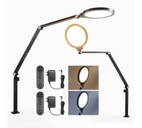 NEEWER Basics Anneau Lumineux 18W 7'' avec Support de Bureau/Pince C,Pack de 2,Intensité Variable 3000K-6500K,éclairage Circulaire LED Plein écran pour Vidéoconférence,Streaming,Selfies Téléphone,R18