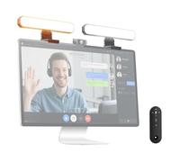 NEEWER Basics Barre Lumineuse Double écran 12W avec Supports, Lampe de Bureau LED pour Bureau, Vidéoconférence,Ordinateur Portable,Webcam,Zoom,Streaming,Bicolore,Remote/Tactile,Intensité Variable,L10