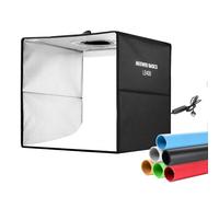 NEEWER BASICS Boîte à Lumière Studio Photo,16"x16"x15" Tente Pliante Bicolore avec 6 Fond Couleur,120 LED IRC 95+ à Intensité Variable pour Photographie de Table Bijoux électronique Gastronomie, LB40B