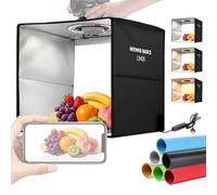 NEEWER Basics Cabine Lumineuse pour Studio Photo, Tente Pliante Bicolore 40,6 x 40,6cm avec 6 Fonds de Couleur, 120 LED IRC 95+ à intensité Variable pour la Photographie de Table, LB40B